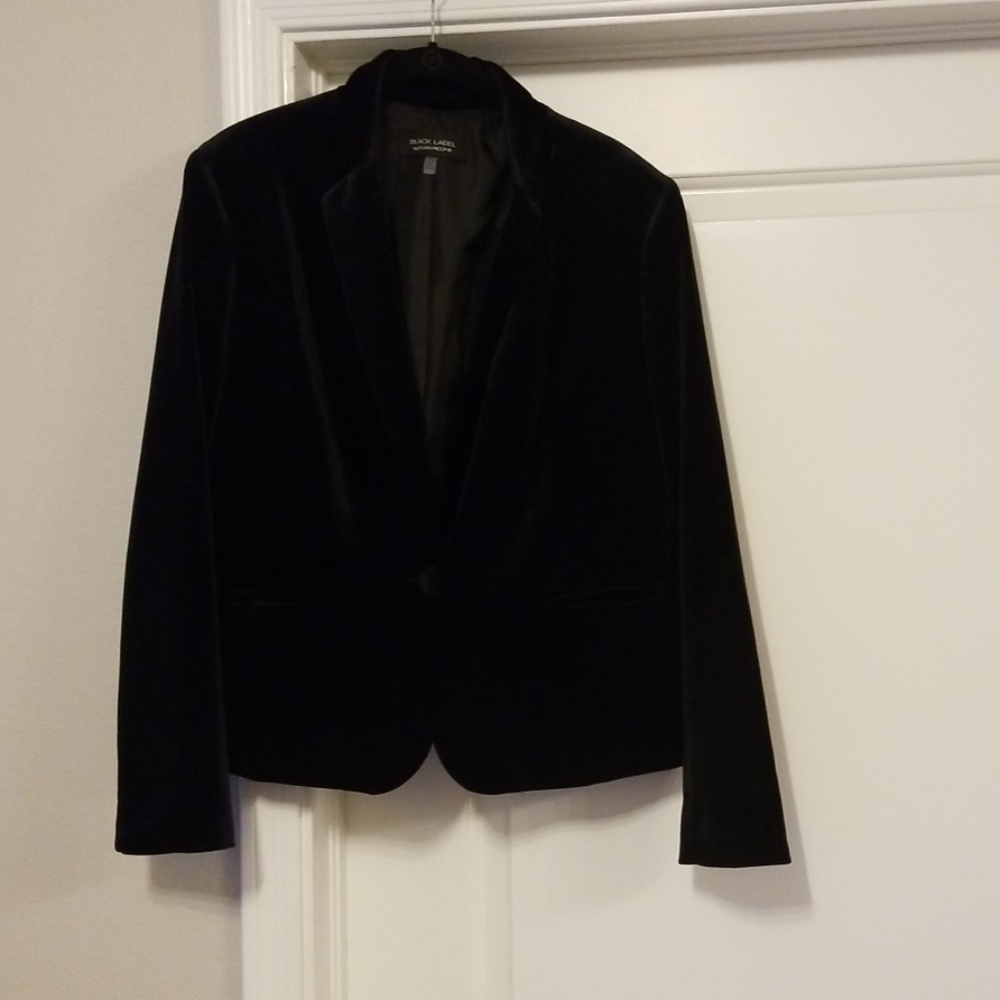Women's Black Size 12 Velvet Blazer